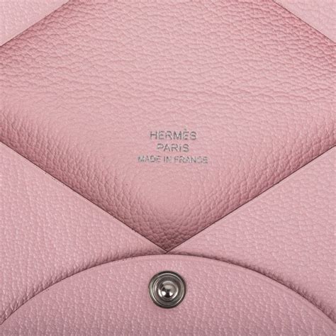 hermes rose sakura calvi|Hermès Rose Sakura Chèvre Mysore Calvi Card Holder.